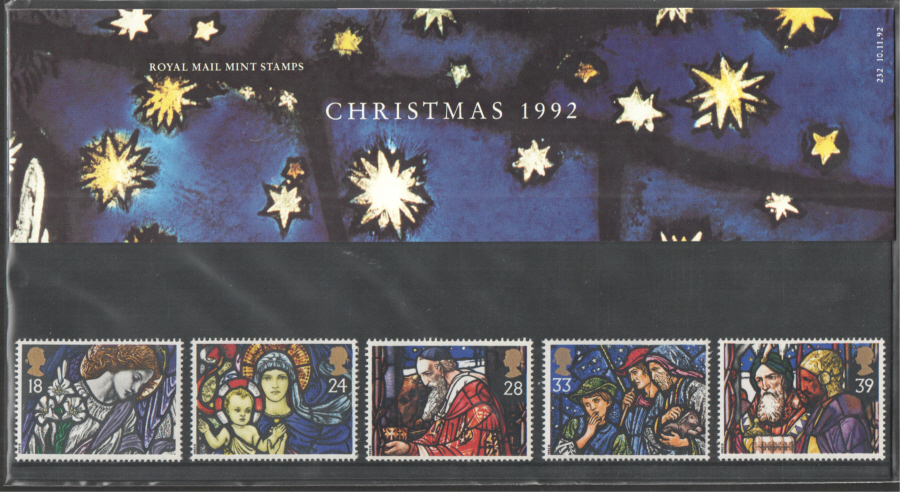 (image for) 1992 Christmas Royal Mail Presentation Pack 232